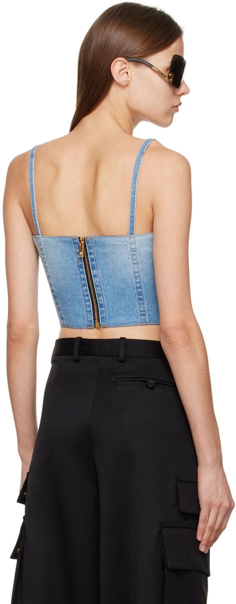 versace corset blazer|versace denim corset.